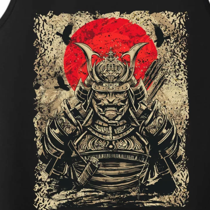 Japanese Samurai Girl And Samurai Gift Japanese Warrior Samurai Performance Tank