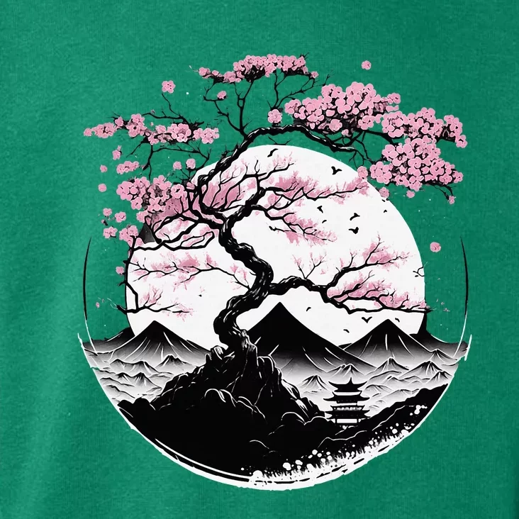 Japanese Sakura Garden Geisha Mount Fuji Cherry Blossom Toddler Hoodie