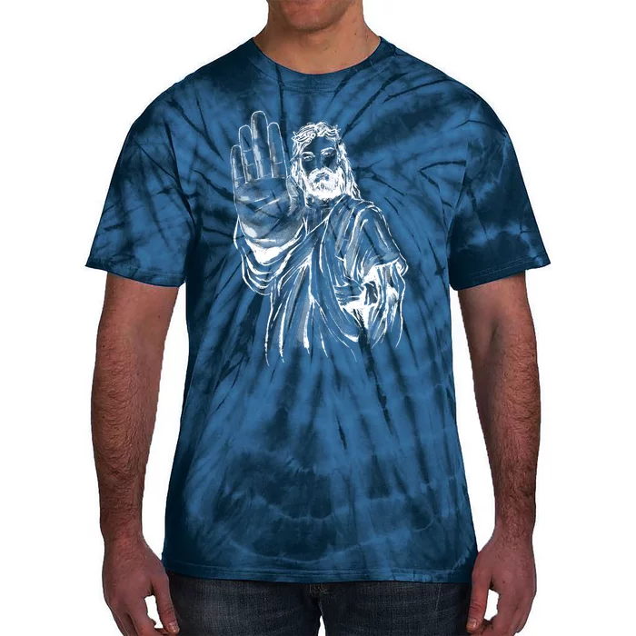 Jesus Stop Hand Sign Tie-Dye T-Shirt