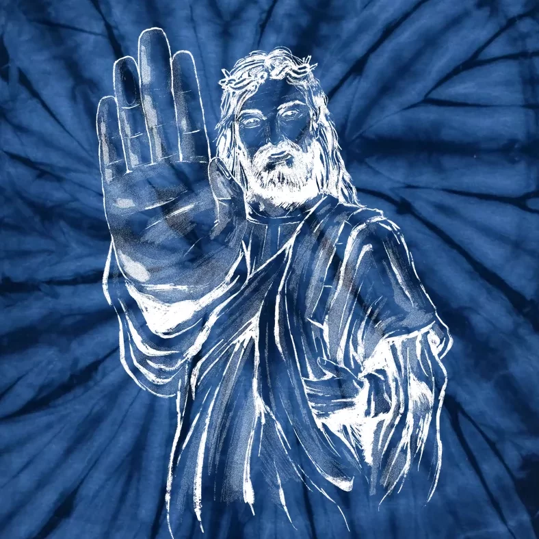 Jesus Stop Hand Sign Tie-Dye T-Shirt