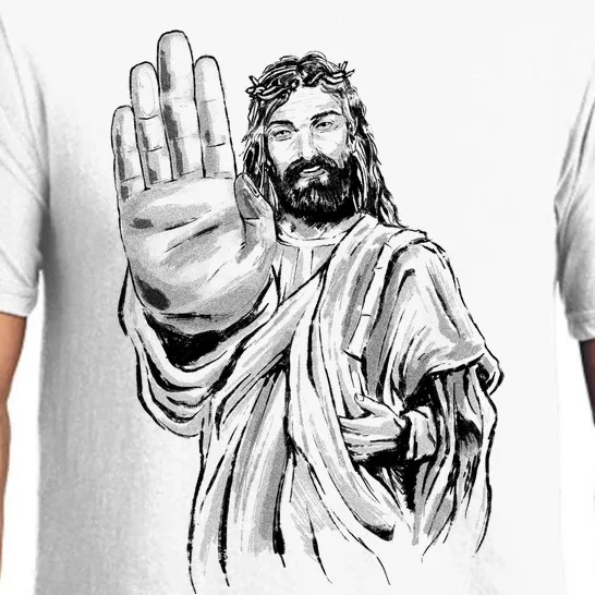 Jesus Stop Hand Sign Pajama Set