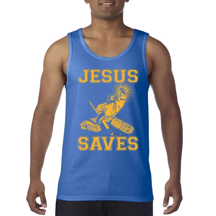 Jesus Saves Hockey Tank Top