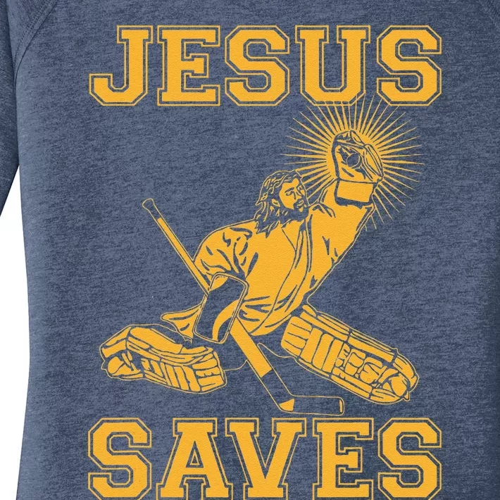 Jesus Saves Hockey Women's Perfect Tri Tunic Long Sleeve Shirt