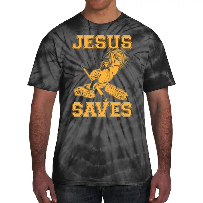 Jesus Saves Hockey Tie-Dye T-Shirt