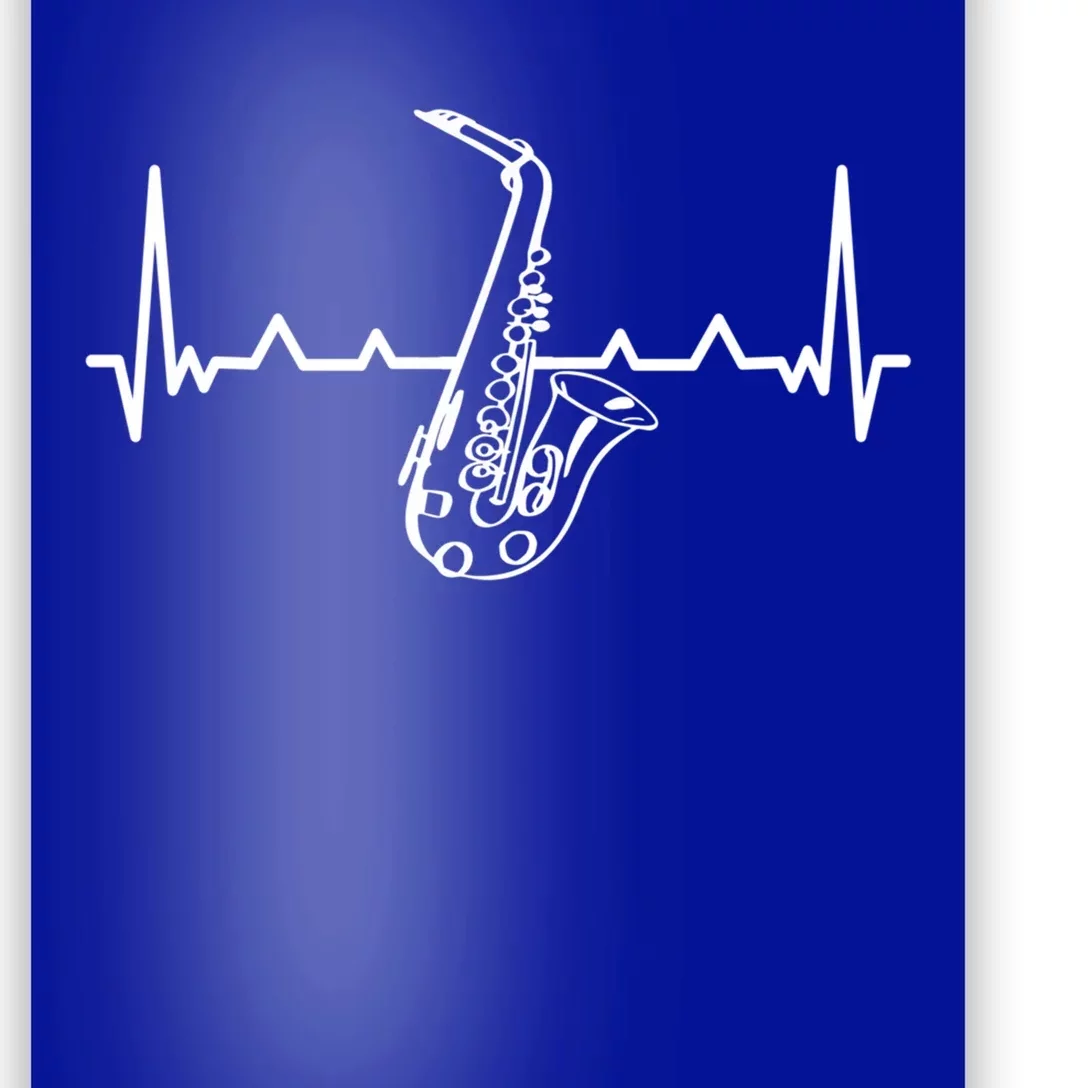 Jazz Saxophone Heartbeat For Jazz Music Lover Sax Musician Gift Poster