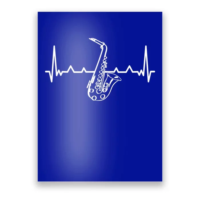 Jazz Saxophone Heartbeat For Jazz Music Lover Sax Musician Gift Poster