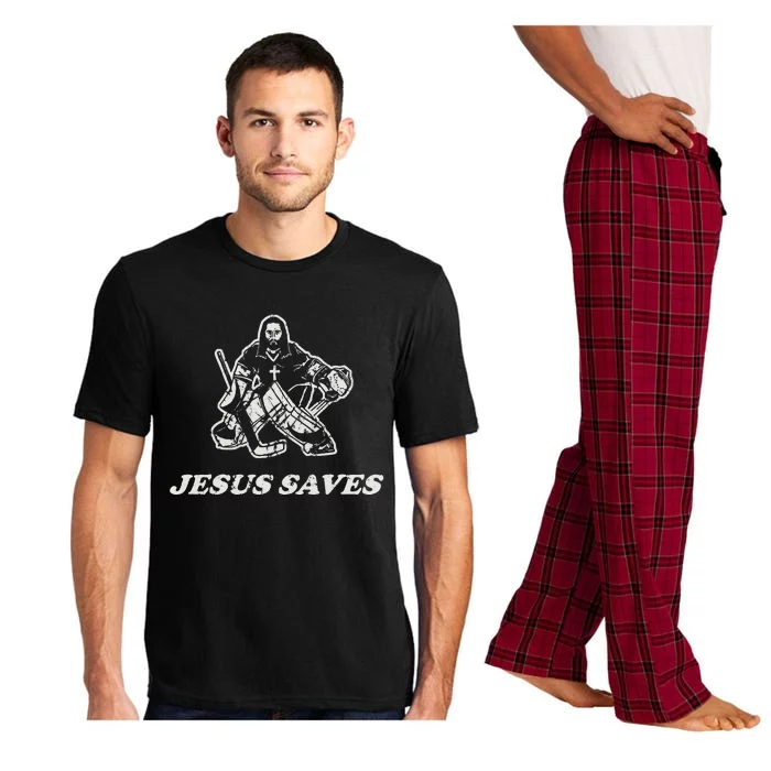 Jesus Saves Hockey Goalie Pajama Set