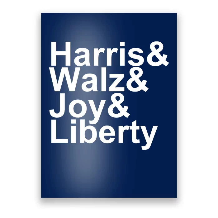 Jason Sudeikis Harris Walz Joy Liberty Poster