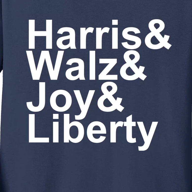 Jason Sudeikis Harris Walz Joy Liberty Kids Long Sleeve Shirt