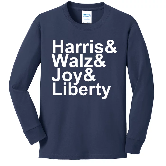 Jason Sudeikis Harris Walz Joy Liberty Kids Long Sleeve Shirt