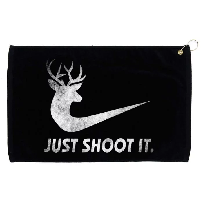 Just Shoot It Funny Deer Hunting Grommeted Golf Towel