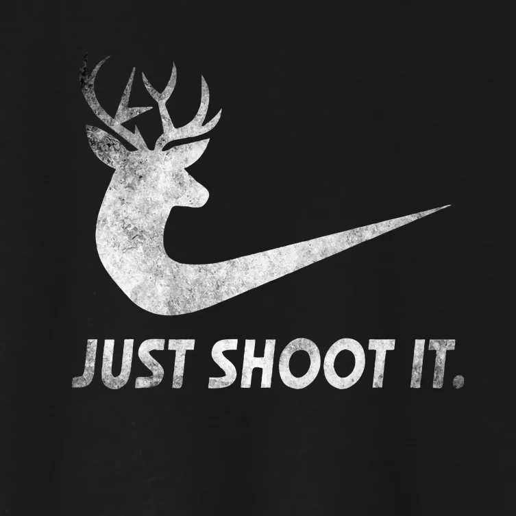 Just Shoot It Funny Deer Hunting Women's Crop Top Tee