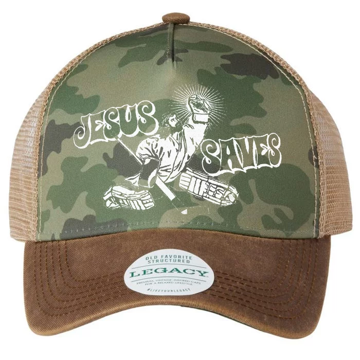 Jesus Saves Ice Hockey Legacy Tie Dye Trucker Hat