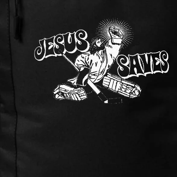 Jesus Saves Ice Hockey Daily Commute Backpack