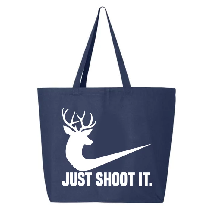 Just Shoot It Funny Deer Hunting Xmas HunterS Humor Gift 25L Jumbo Tote