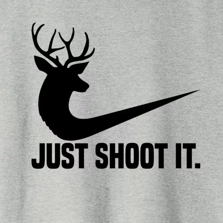 Just Shoot It Funny Deer Hunting Xmas HunterS Humor Gift Women's Crop Top Tee