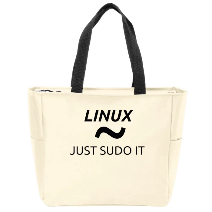 Just Sudo It Linux By MCMA Linux OS Zip Tote Bag