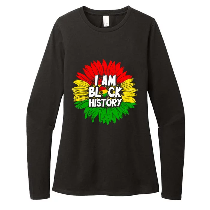 Juneteenth Sunflower I Am Black History African Black Pride Great Gift Womens CVC Long Sleeve Shirt