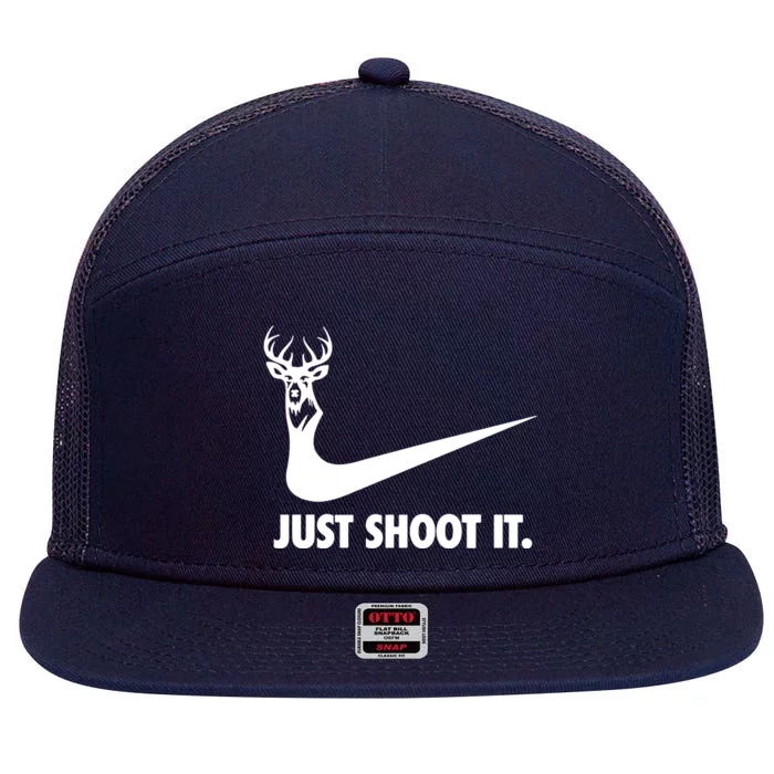 Just Shoot It. Hunting Season 7 Panel Mesh Trucker Snapback Hat