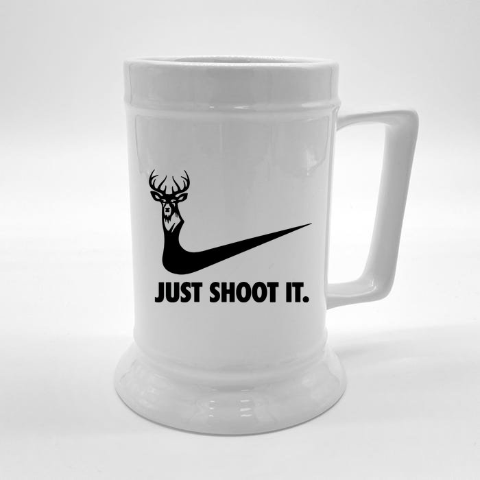 Just Shoot It. Hunting Season Front & Back Beer Stein