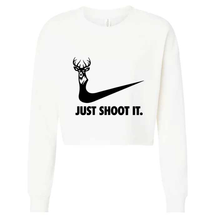 Just Shoot It. Hunting Season Cropped Pullover Crew