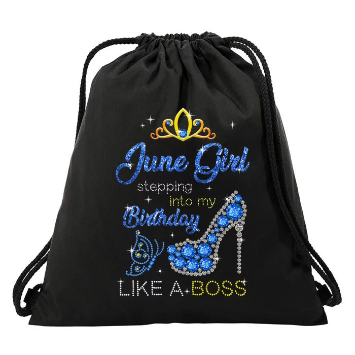 June Stepping Into My Birthday Gift for Gemini Wo Drawstring Bag