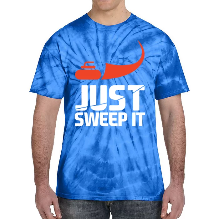 Just Sweep It! Funny Curling Sports Gift Tie-Dye T-Shirt