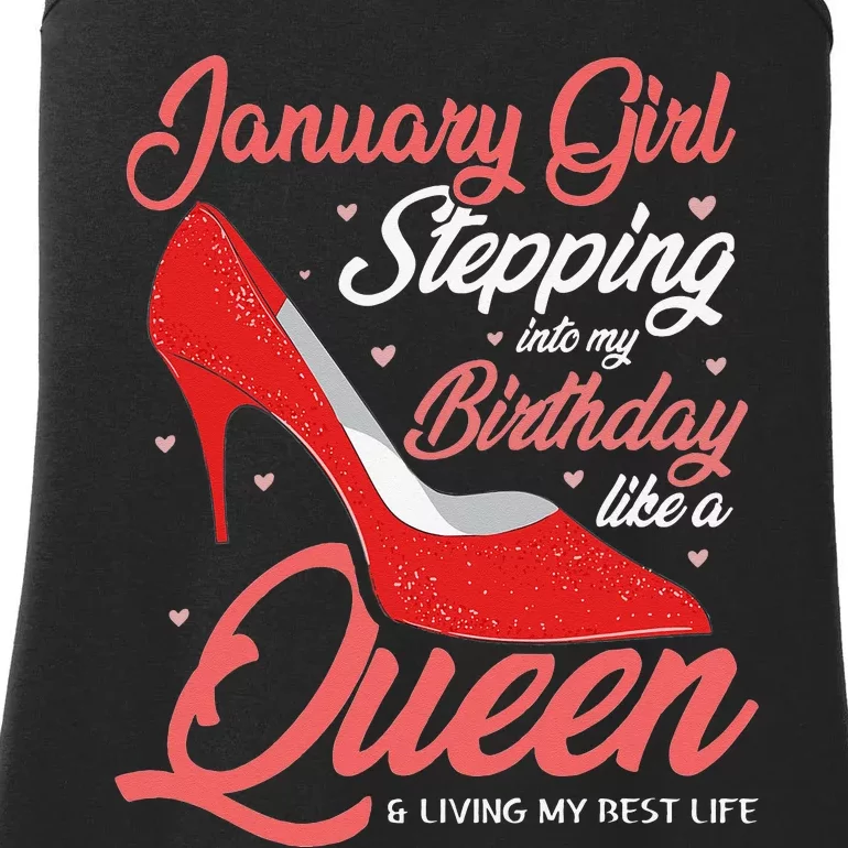 January Stepping into my birthday like a Queen Living Ladies Essential Tank