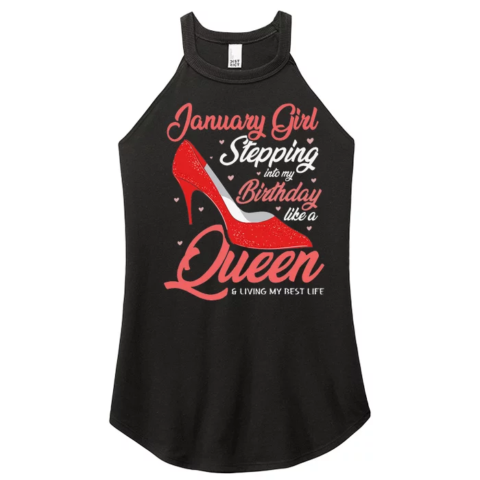 January Stepping into my birthday like a Queen Living Women’s Perfect Tri Rocker Tank