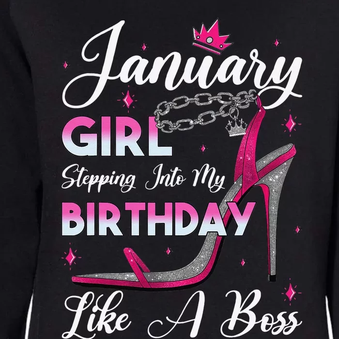 January Stepping Into My Birthday With Pink Sandal Womens California Wash Sweatshirt