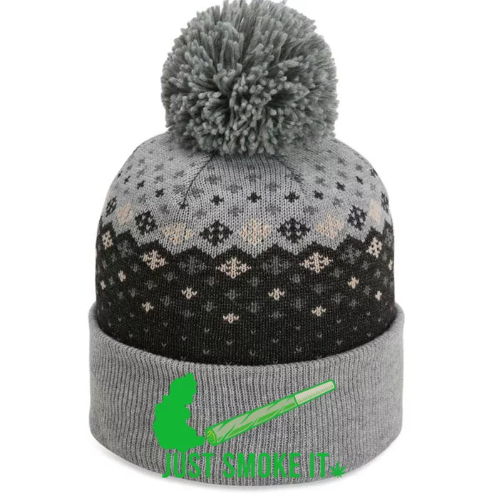 Just Smoke It The Baniff Cuffed Pom Beanie