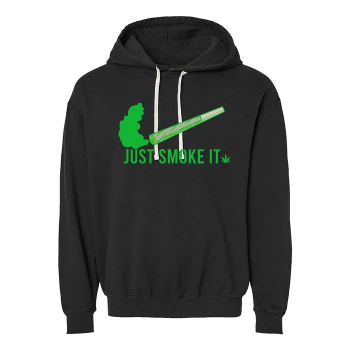 Just Smoke It Garment-Dyed Fleece Hoodie