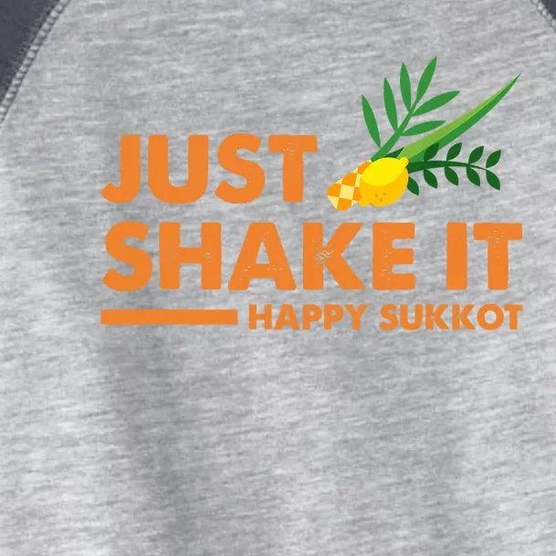 Just Shake It Happy Sukkot Festival Jewish Holiday Hebrew Toddler Fine Jersey T-Shirt