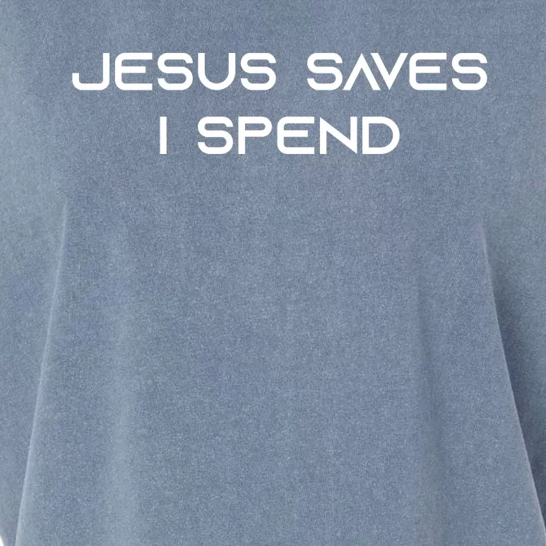 Jesus Saves I Spend Garment-Dyed Women's Muscle Tee