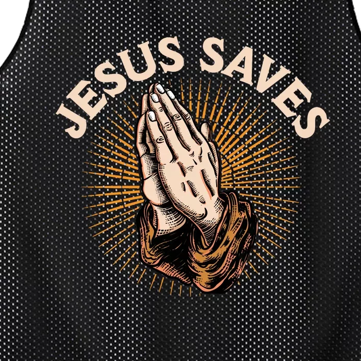 Jesus Saves Mesh Reversible Basketball Jersey Tank