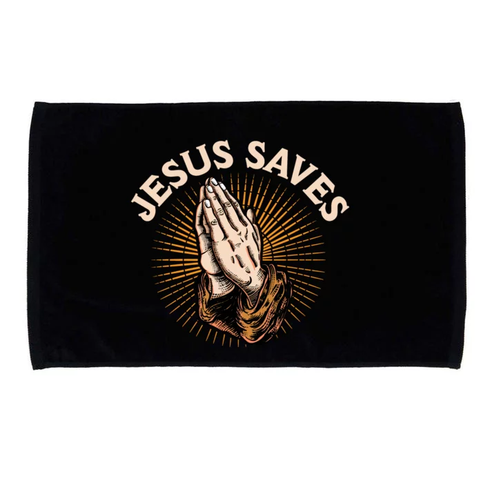 Jesus Saves Microfiber Hand Towel