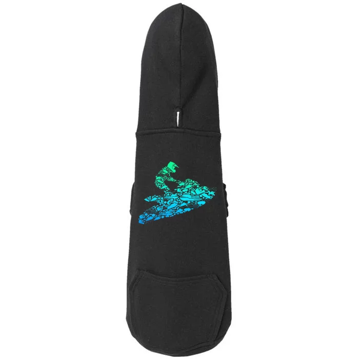 Jet Ski Jetski Doggie 3-End Fleece Hoodie