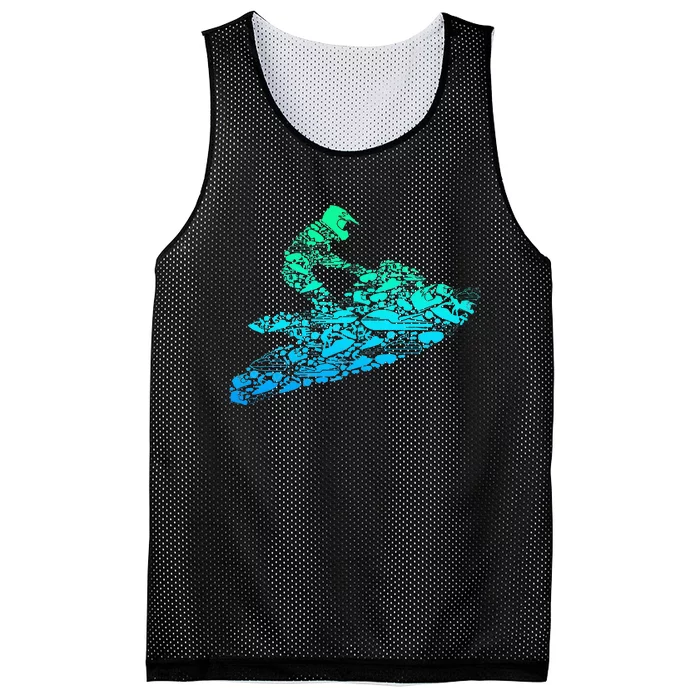 Jet Ski Jetski Mesh Reversible Basketball Jersey Tank