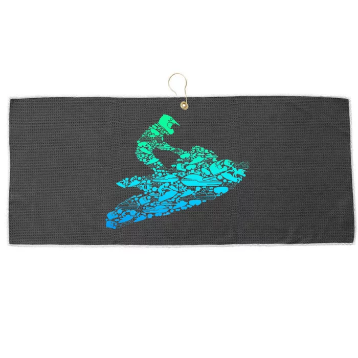 Jet Ski Jetski Large Microfiber Waffle Golf Towel