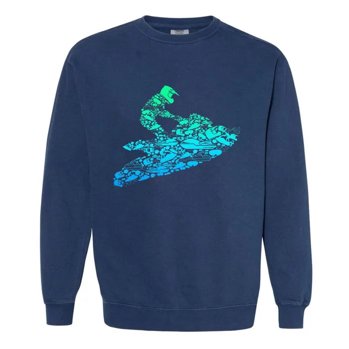 Jet Ski Jetski Garment-Dyed Sweatshirt