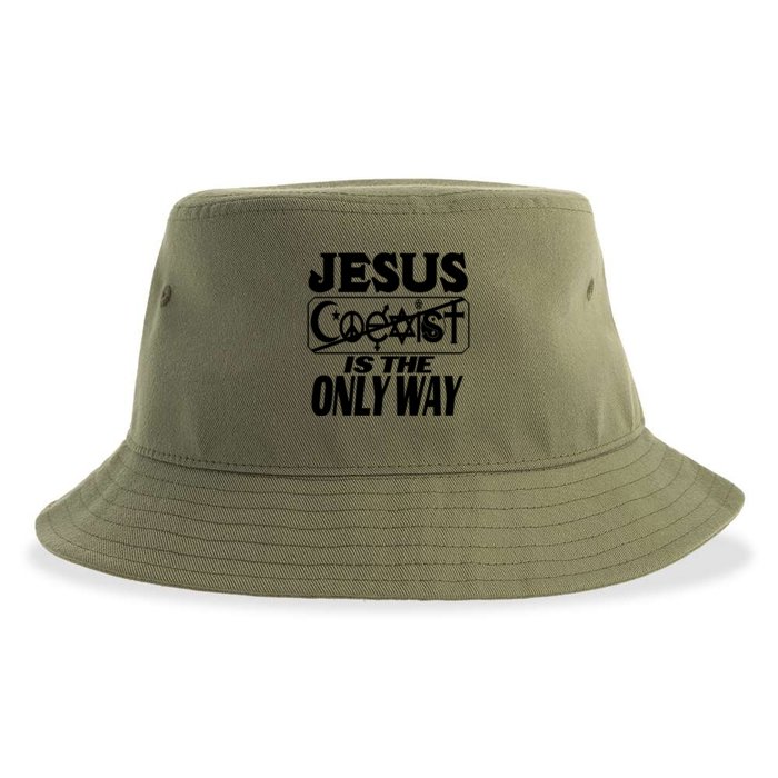 Mall Of America Jesus Saves Jesus Is The Only Way CHRISTIANITY Christain Front & Back Sustainable Bucket Hat