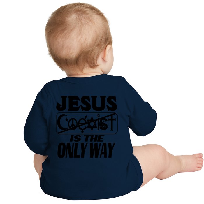 Mall Of America Jesus Saves Jesus Is The Only Way CHRISTIANITY Christain Front & Back Baby Long Sleeve Bodysuit