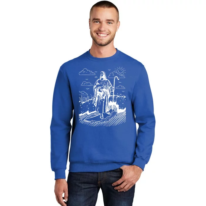 Jesus Surfing Tall Sweatshirt