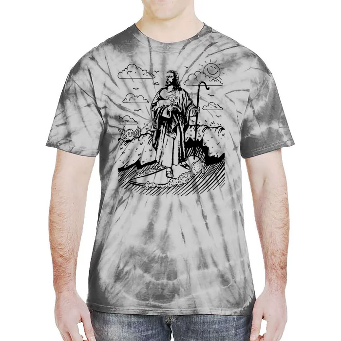 Jesus Surfing Tie-Dye T-Shirt