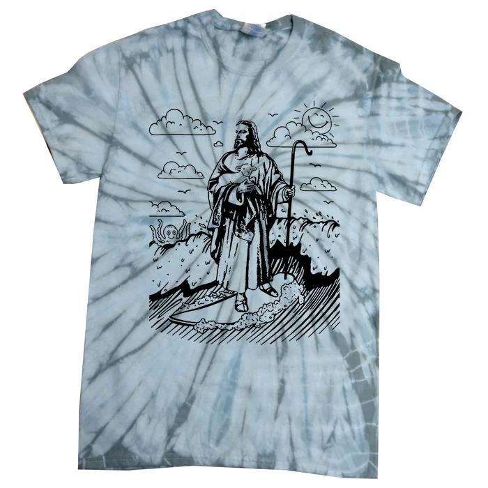 Jesus Surfing Tie-Dye T-Shirt