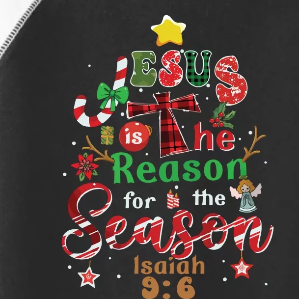 Jesus Sweatshirt Jesus Is The Reason Christmas Toddler Fine Jersey T-Shirt