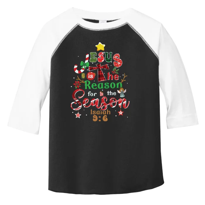 Jesus Sweatshirt Jesus Is The Reason Christmas Toddler Fine Jersey T-Shirt