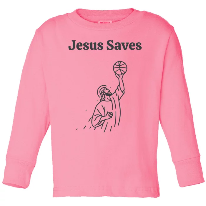 Jesus Saves Toddler Long Sleeve Shirt