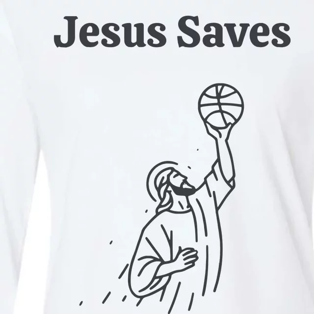 Jesus Saves Womens Cotton Relaxed Long Sleeve T-Shirt