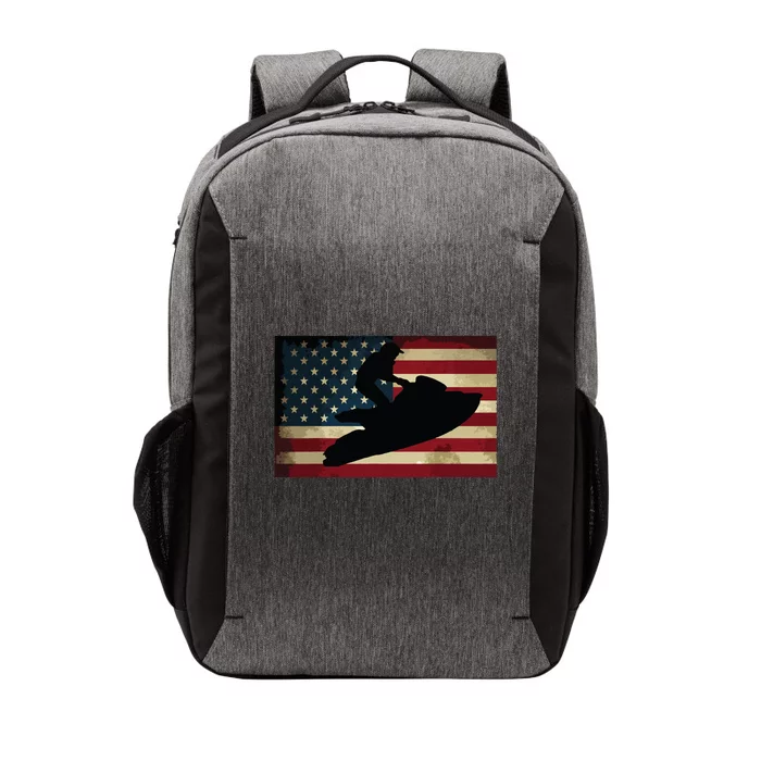 Jet Ski Jet Skier Tee Jet Skiing USA Flag Vector Backpack